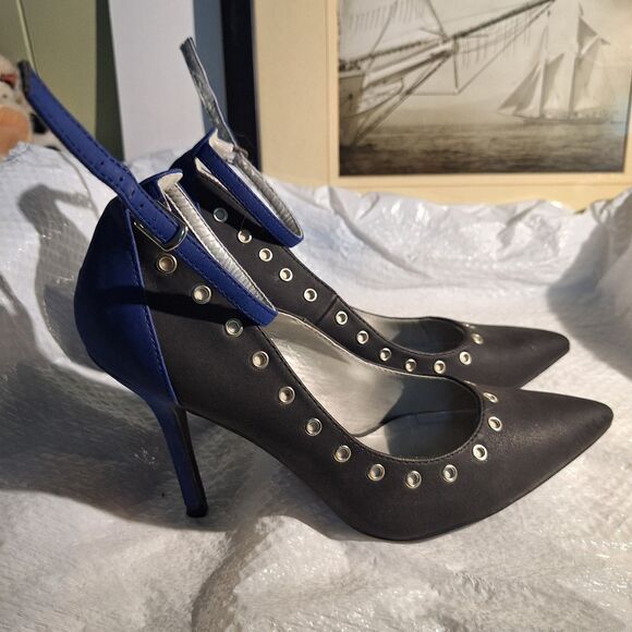 Promise Women's Shoes Stiletto Heels Faux Suede Ankle Strap Office Siren 10 - Picture 6 of 10